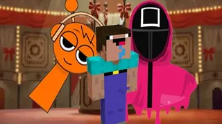Nextbots on Minecraft Squid Game Sprunki