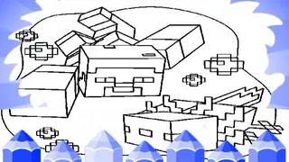 Axolotl Minecraft Coloring Pages