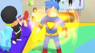Scale Kid Run And Jump Up