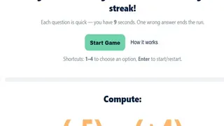 Maths Quiz with Negative Numbers