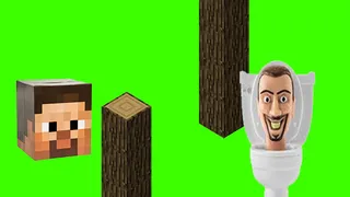 Spinning Skibidi Toilet Flappy Minecraft